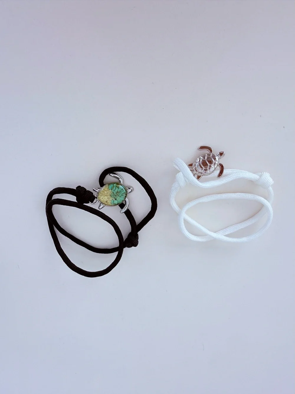 Sea Turtle Wrap Bracelet - White Rope
